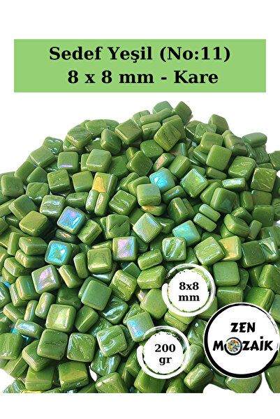 Zen Mozaik Sanatsal Mozaik Çalışmalarınız için 8x8 mm - Kare Cam Mozaik Taşı ...