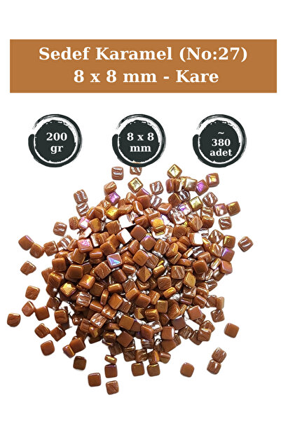 Zen Mozaik Sanatsal Mozaik Çalışmalarınız için 8x8 mm - Kare Cam Mozaik Taşı ...