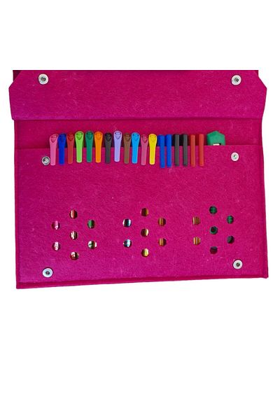 TetraRosa 10 Colored Picture Bag - Tablet Notebook with Pen Holder Paint Supplies Activity Bag