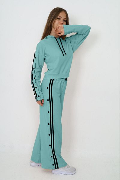 Asortik Kids Σετ φόρμας 100% βαμβακερή κουκούλα Oversize για κορίτσια