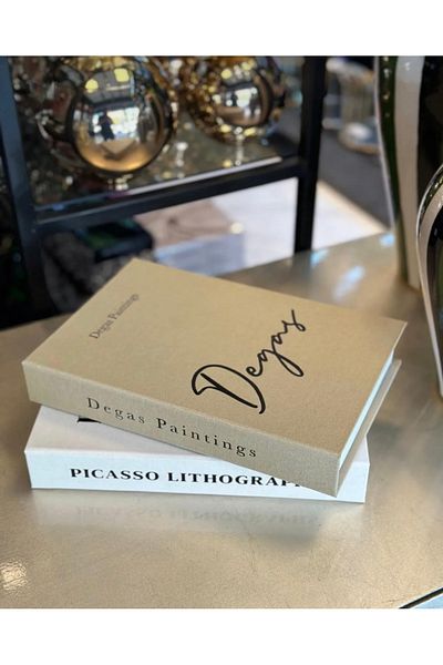 Sillage Home Fabric Covered 2-Piece Decorative Book-Looking Box Degas&Picasso
