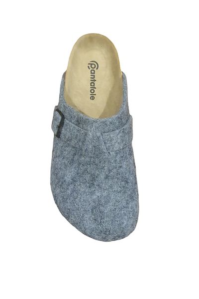 COMFORT OF PANTOFOLE Παντόφλες από τσόχα σε γκρι σκόνη