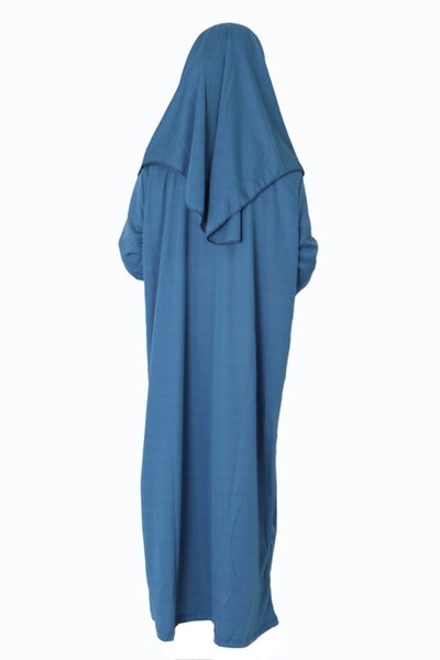 ZEHRANAZ NAMAZ ELBİSESİ Rochie de rugăciune pentru copii de 9/12 ani, albastru petrol închis, fără fermoar