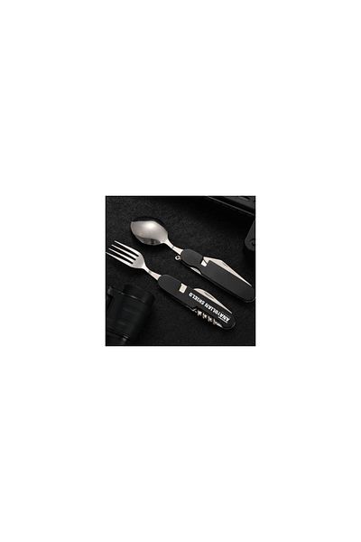 Anatolian Shield Camping Set - Folding Fork and Knife Spoon