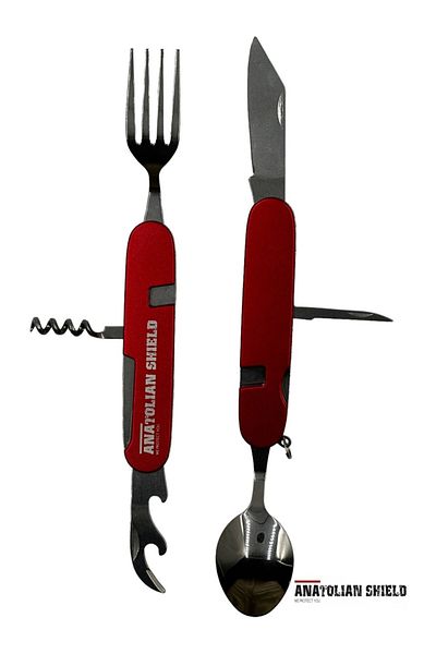 Anatolian Shield Camping Set - Folding Fork and Knife Spoon