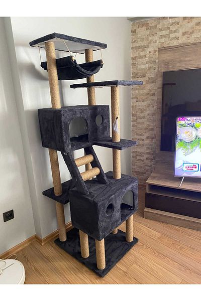 pethomealpi Luxury Cat Scratching House and Play Platform - with Hammock and Nest