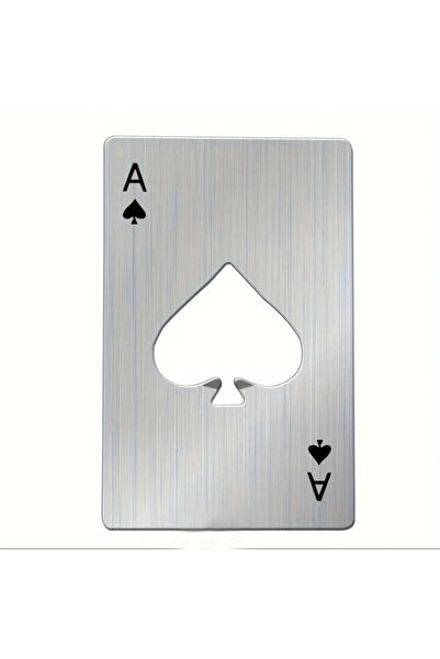 UrbanCove Co Stainless Steel Bottle Opener - Spade Ace, Metallic Gray and Black, 1 Piece