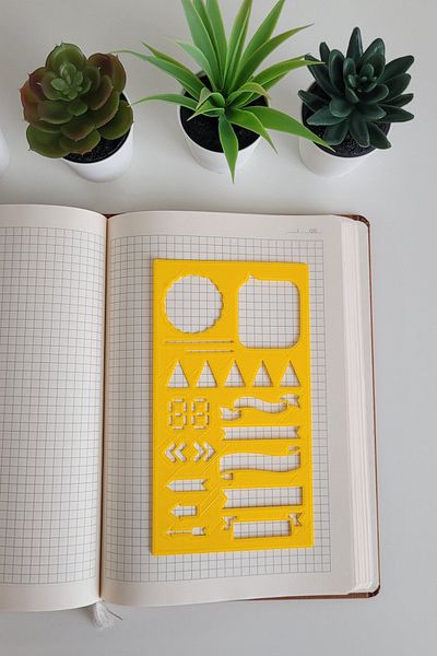 Karmelom Studio Bullet Journal Digital Number Detailed Template Ruler