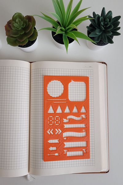 Karmelom Studio Bullet Journal Digital Number Detailed Template Ruler