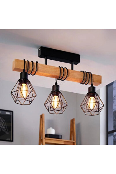 SimaAvize Doğal Masif Ahşap Avize