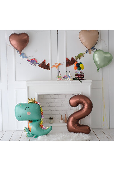 Partifabrik مجموعة حفلات فاخرة كاملة بطابع ديناصور لعيد ميلاد الأولاد