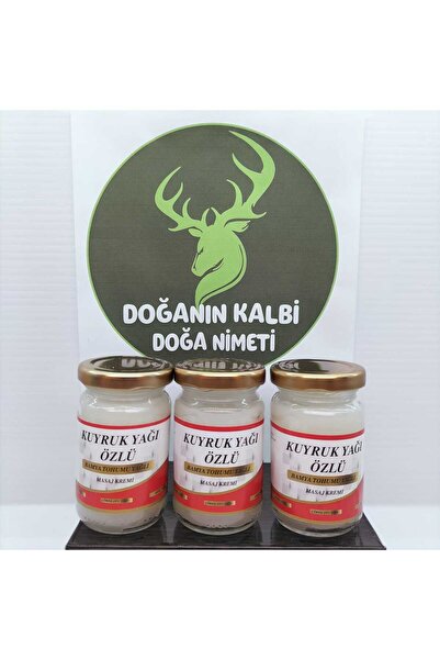 DOĞA NİMETİ Kuyruk Yağı Kremi 3 ADET Bamya Tohumu Yağı %100 Doğal Güçlendiril...