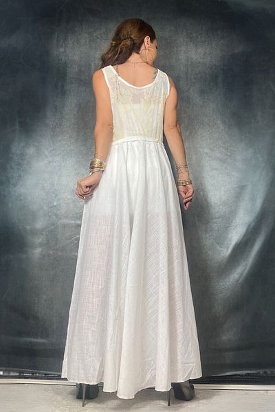Quincey Maxi βαμβακερό μακρύ φόρεμα