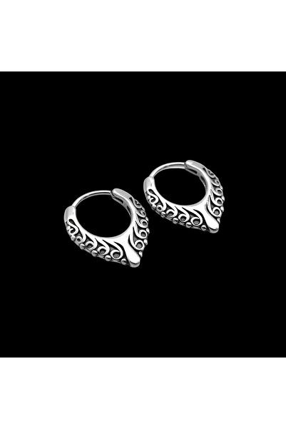 Viking Gothic 316L Drop Pattern Vintage Hoop - Non Tarnish and Stainless Stee...