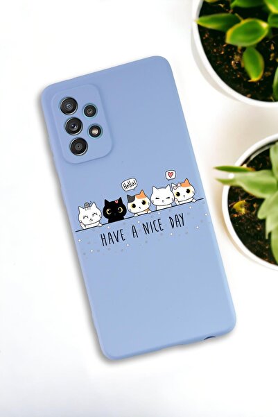 mooodcase Samsung Galaxy A33 Uyumlu Şirin Kedicikler Desenli Premium Silikonlu Lansman Telefon Kılıfı