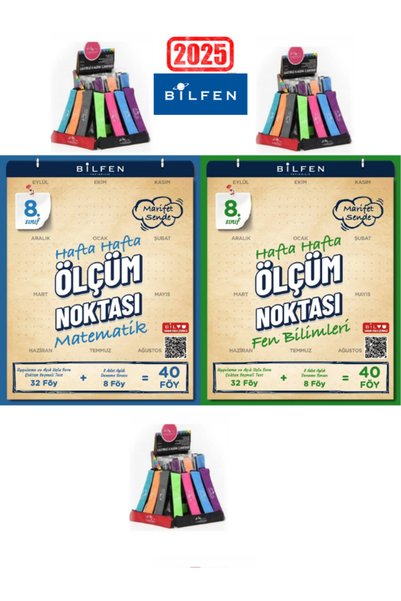 Bilfen Yayıncılık 2025 8.Sınıf Matematik-Fen Hafta Hafta Ölçüm Noktası Uygula...