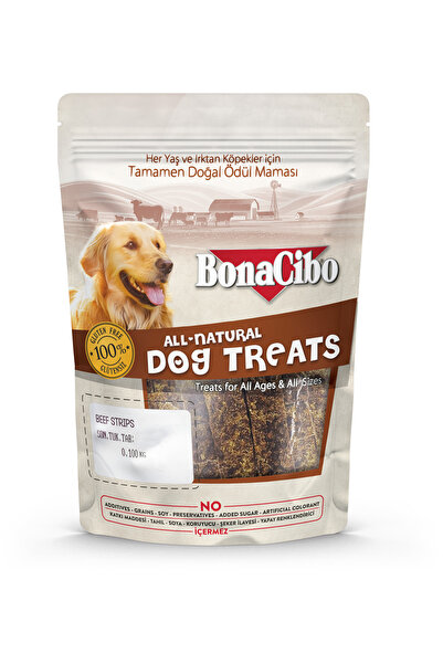 BonaCibo Beef Strips 100 Gr. Dana Et Çubukları Ödül Maması