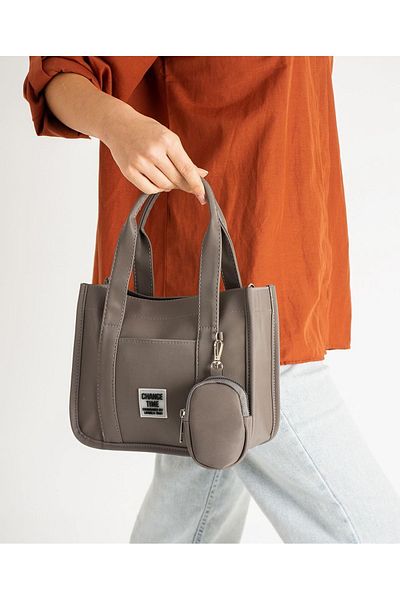chocolatebag Geantă de damă din piele sintetică, gri