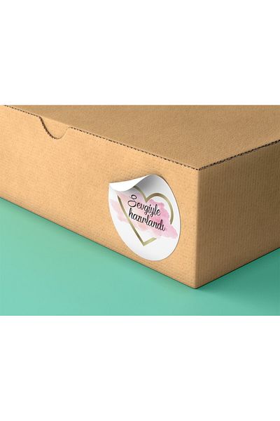 anka design Sticker Coated 4x4 Cm 48 Pieces - Prepared with Love
