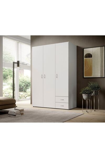 Tdesigno Ahu Giyinme Dolabı - Çok Amaçlı Dolap - Gardırop 120 Cm-3 Kapaklı-2 ...