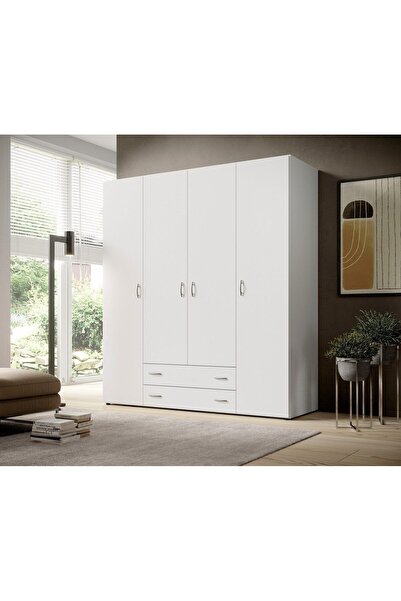 Tdesigno Ahter Giyinme Dolabı - Çok Amaçlı Dolap - Gardırop 160 Cm-4 Kapaklı-...
