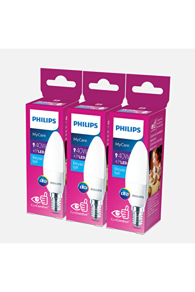 Philips My Care B35 40 W Beyaz Mum E14 Duy 3'lü Led Ampul