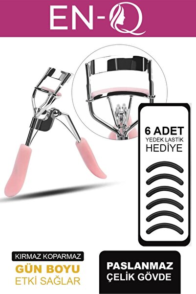 ENQ Profesyonel Lüks Kirpik Kıvırıcı Makası - 6 Adet Kıvırıcı Lastiği Hediyeli