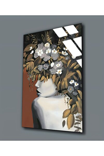 Harikabirev HARİKABİREV | TABLO FEMEI CU FLORI DE STICLA INRUPATĂ (TEMPERATĂ)...