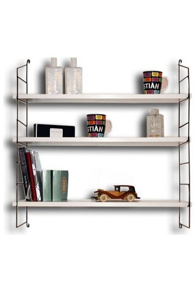 almital mobilya aksesuarları furniture accessories Kuroi Tana 3 Tier Decorative Wall Shelf Bookcase