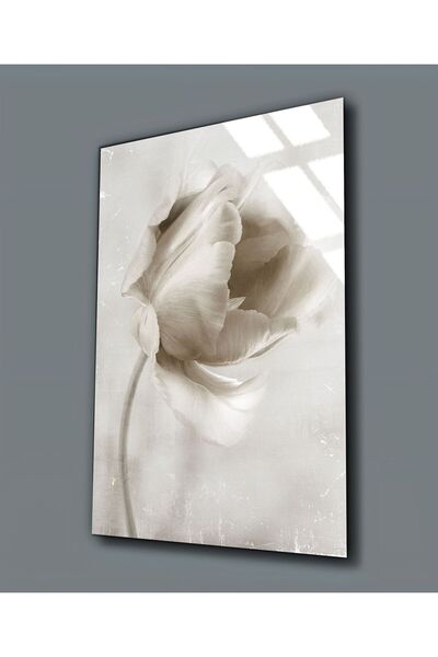 Harikabirev HARİKABİREV | STICLA INERABLE (TEMPERATA) TABLOA ROSE ALBE 002 | TMTEKLİ