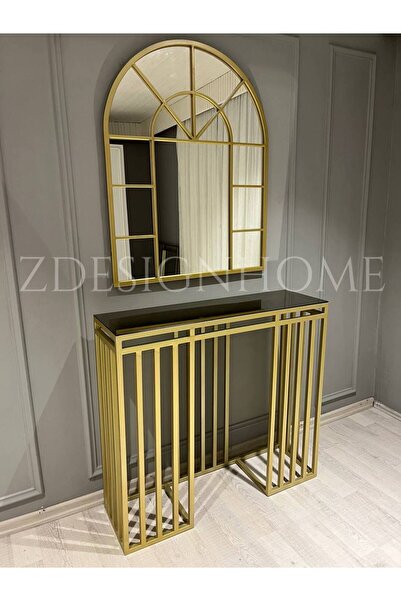 zdesignhome 80X100 CM AYNA, 90X30X100 CM DRESUAR GOLD Z-01