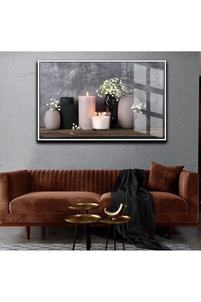 Harika bir ev HARİKABİREV | TABLA DE LUMĂRĂ ANTRACIT-MARO | TABLO DE STICLA C...