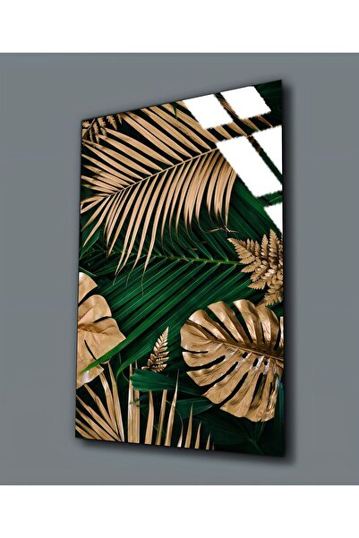 Harikabirev HARİKABİREV | PICTURĂ PALMĂ DE STICLA INRĂZĂTĂ (TEMPERATĂ) AUR-VE...