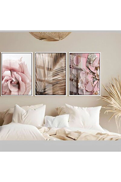 Harika bir ev Hari̇kabi̇rev | Soft-Pink Abstract-Flower Combination 2 | Frame...