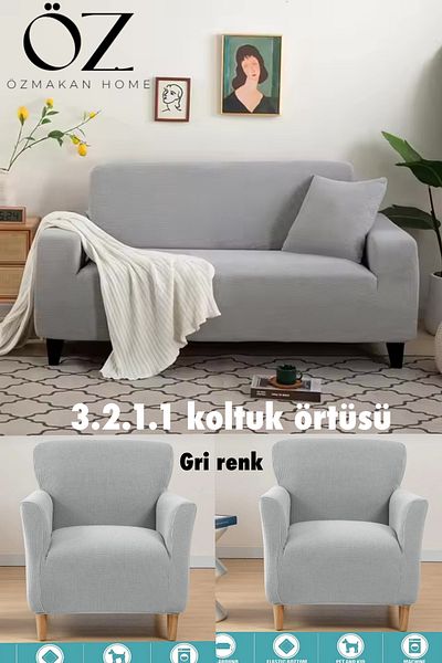 ÖZMAKAN Set fotoliu și huse - 3.2.1.1