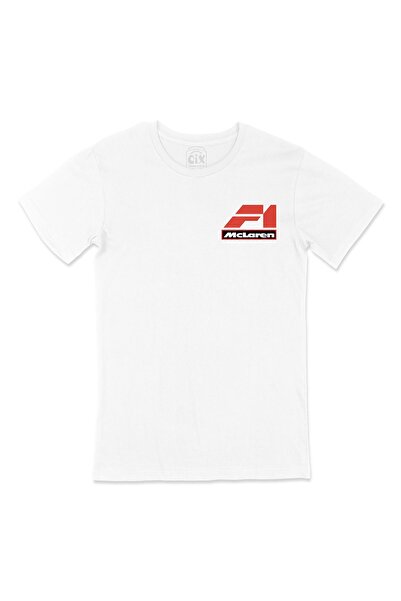 Cix F1 McLaren džepni logo dizajn bela majica