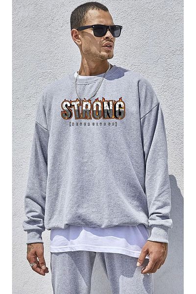Apparelix Crew Neck Oversize Tracksuit Set - Strong Printed Bottom and Top Set
