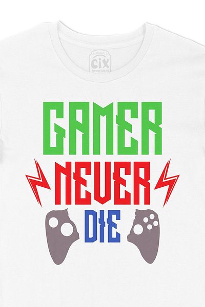 Cix Tricou roșu Gamer Never Die