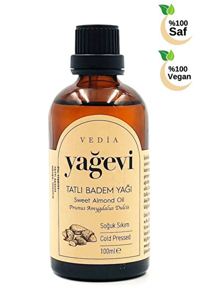 Yağevi Soğuk Sıkım Tatlı Badem Yağı (%100 Saf) 100 Ml