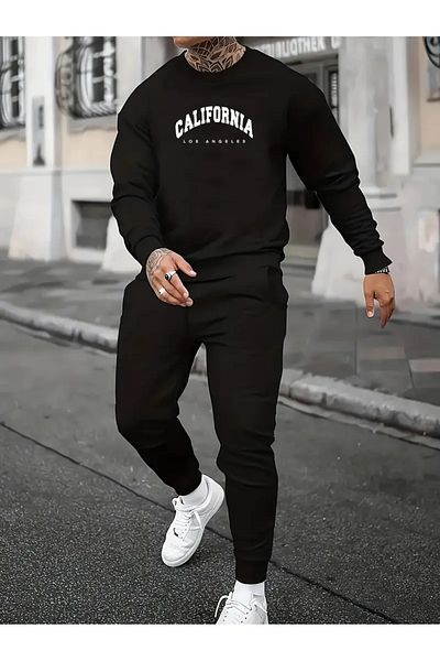 Pink Sky Анцуг с голям размер и щампа California