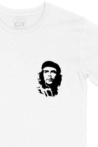 Cix Λευκό μπλουζάκι Che Guevara με σχέδιο λογότυπου τσέπης