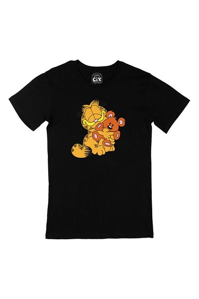 Cix Μαύρο μπλουζάκι με σχέδιο Garfield και Teddy Bear