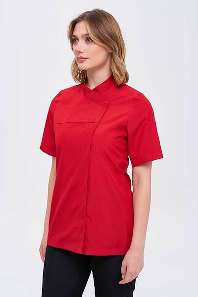 TIPTEKS Women's Royal Chef Short Sleeve Alpaca Chef Jacket