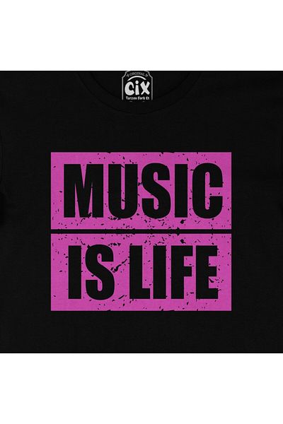 Cix Tricou negru Music Is Life