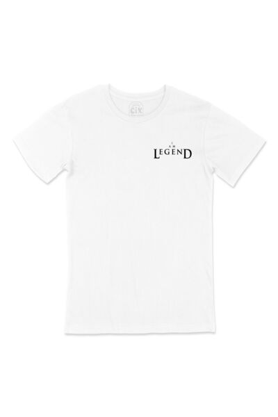 Cix Tricou alb I Am Legend cu logo-ul de buzunar