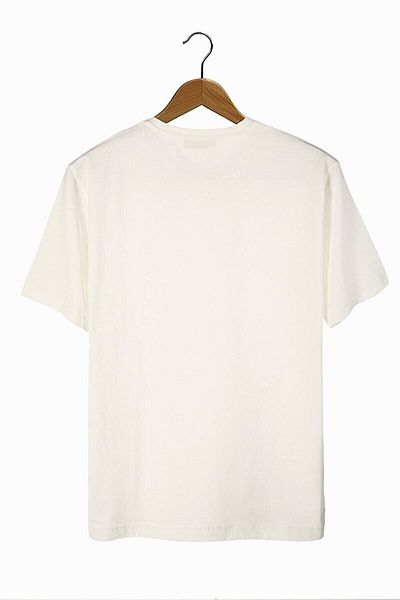 Pink Sky T-shirt Ecru Crew Neck Oversize - Τυπωμένα τραπουλόχαρτα