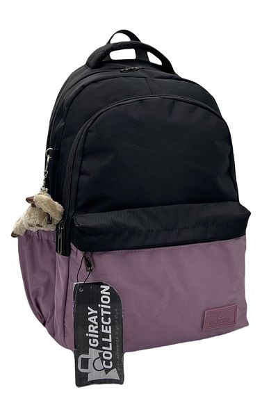 Bevitton Waterproof Gry Fabric - Black PluM School and Backpack 34100
