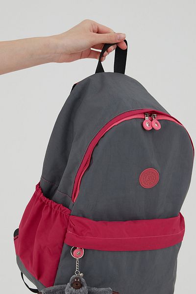 Rosso Collina Unisex Μαύρο αδιάβροχο ύφασμα Crinkle Casual σακίδιο ταξιδιού και σχολική τσάντα BERGAMO