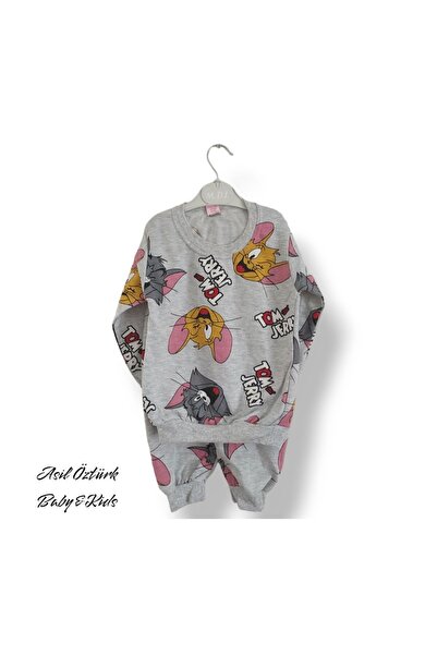 Balam Kız Çocuk Tom ve Jerry Alt Üst Eşofman Takımı Pijama