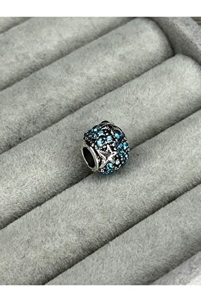 asaf Mavi taşlı yıldızlı charm | gümüş kaplama